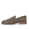 Donkergroene leren penny loafers