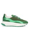 Groene sneakers met metallic details