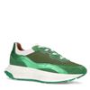 Groene sneakers met metallic details