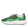 Groene sneakers met metallic details