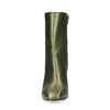 Groene metallic enkellaarsjes met hak