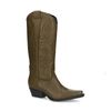 Donkergroene leren cowboylaarzen - limited edition