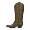 Donkergroene leren cowboylaarzen - limited edition