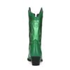 Groene leren cowboylaarzen met metallic details