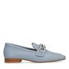 Blauwe leren loafers met chain