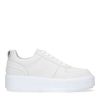 Lichtgrijze nubuck sneakers