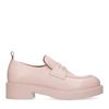 Roze leren loafers