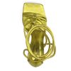 Metallic limegroene sandalen met trechterhak