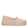 Roze leren platform espadrilles