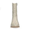 Off white leren cowboylaarsjes met croco detail