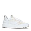 Off white leren sneakers met beige details