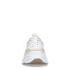 Off white leren sneakers met beige details