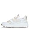 Off white leren sneakers met beige details