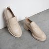 Latte leren loafers