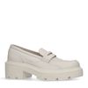 Latte leren platform loafers
