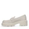 Latte leren platform loafers