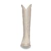 Off white leren cowboylaarzen met stiksels