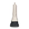 Off white leren chelsea boots met zwarte zool