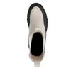 Off white leren chelsea boots met zwarte zool