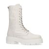 Off white leren veterlaarsjes