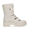 Latte leren cut out boots