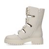 Latte leren cut out boots