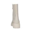 Latte leren cut out boots