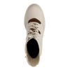 Latte leren cut out boots