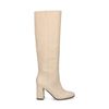 Off white hoge leren laarzen met hak