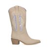 Beige leren cowboylaarzen