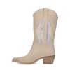 Beige leren cowboylaarzen