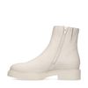 Off white leren enkellaarsjes