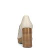 Off white leren loafers met hak