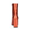 Oranje metallic enkellaarsjes met hak