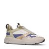 Groene dad sneakers met paarse en goudkleurige details