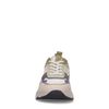 Groene dad sneakers met paarse en goudkleurige details