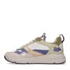 Groene dad sneakers met paarse en goudkleurige details