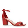 Rode sandalen met hak