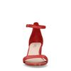 Rode sandalen met hak