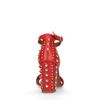Rode sandalen met hak met studs