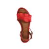 Rode sandalen met ruffles