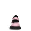 Roze leren loafers met hak
