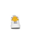 Witte dad sneakers met okergeel detail