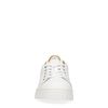 Witte sneakers met geel detail