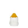 Witte sneakers met geel detail