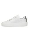 Witte platform sneakers met details