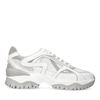 Witte marathon sneakers met grijze details