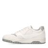 Witte sneakers met grijze details