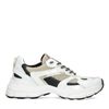 Witte marathon sneakers met zwarte glitter details