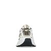 Witte marathon sneakers met zwarte glitter details